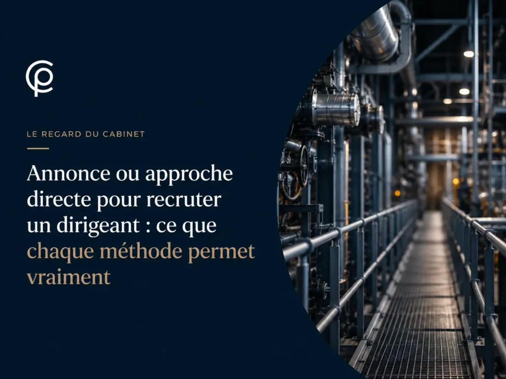 annonce ou approche directe pour recruter un dirigeant ce que chaque méthode permet vraiment - cprecrutement.fr